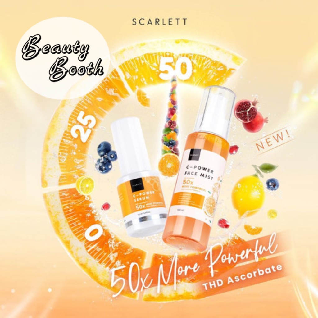 SCARLETT WHITENING C Power Serum  Face Mist | Serum Wajah Scarlet