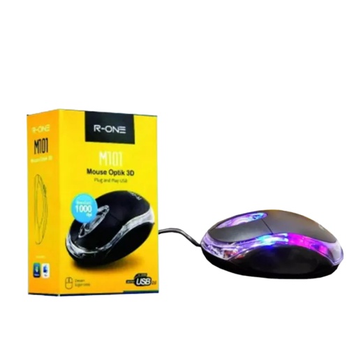 MOUSE USB R-ONE WIRED USB KABEL MINI MOUSE MURAH OPTIK M101