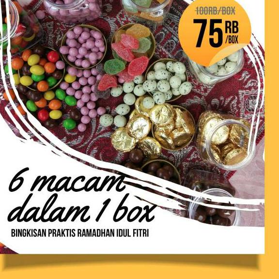 

GRATIS ONGKIR✅Paket coklat 6 toples/ Coklat Parcel Lagie/Bingkisan murah Dan enaak|KD9