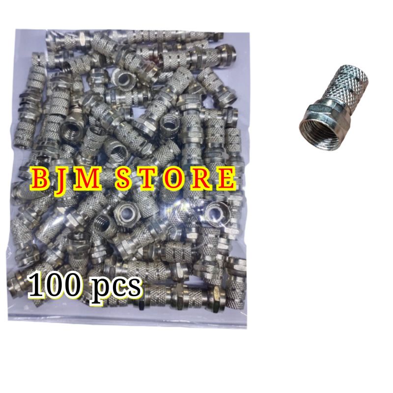 Drat F Konektor RG6 / Drat F5C - Drat F Connector 2 Garis ( isi 100 PCS )