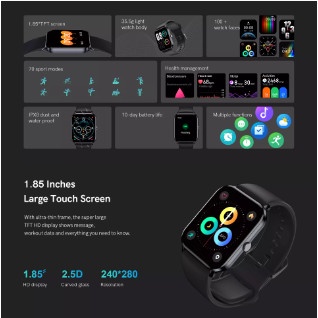 QCY Smart Watch GTC SmartWatch GTC 1.85&quot; TFT Display