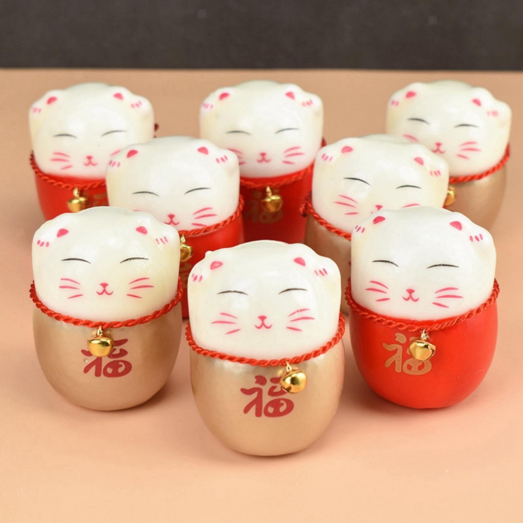 KUCING MANEKI NEKO / KUCING HOKI / KUCING CINA / PATUNG KUCING / PATUNG KEBERUNTUNGAN / PERNAK PERNIK IMLEK / KUCING HOKI