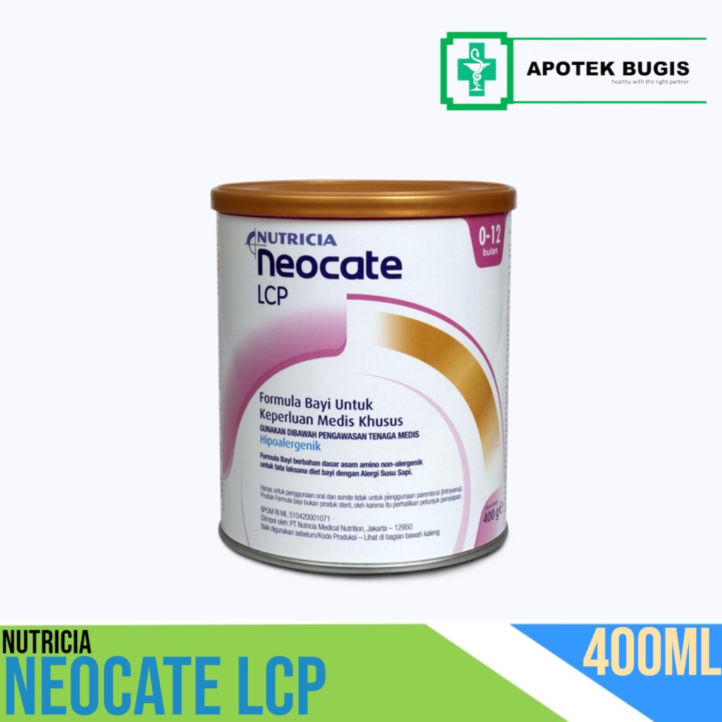 Nuntricia Neocate Lcp 400 g - Susu Formula Alergi Susu Sapi 0-12 Bulan