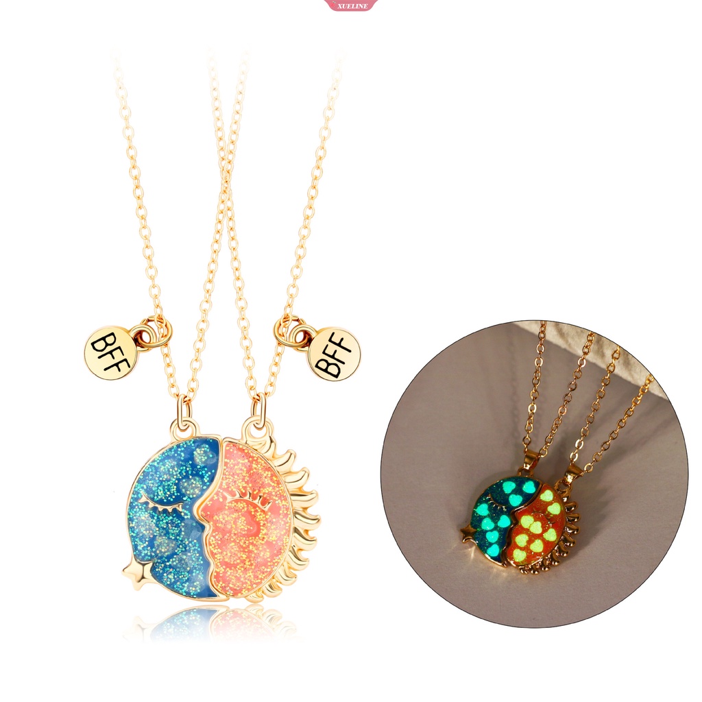 Fashion Tren Baru Kalung Pasangan Matahari Dan Bulan Sepasang Magnet Pria Dan Wanita Hadiah Hari Valentine Sederhana [ZXL]
