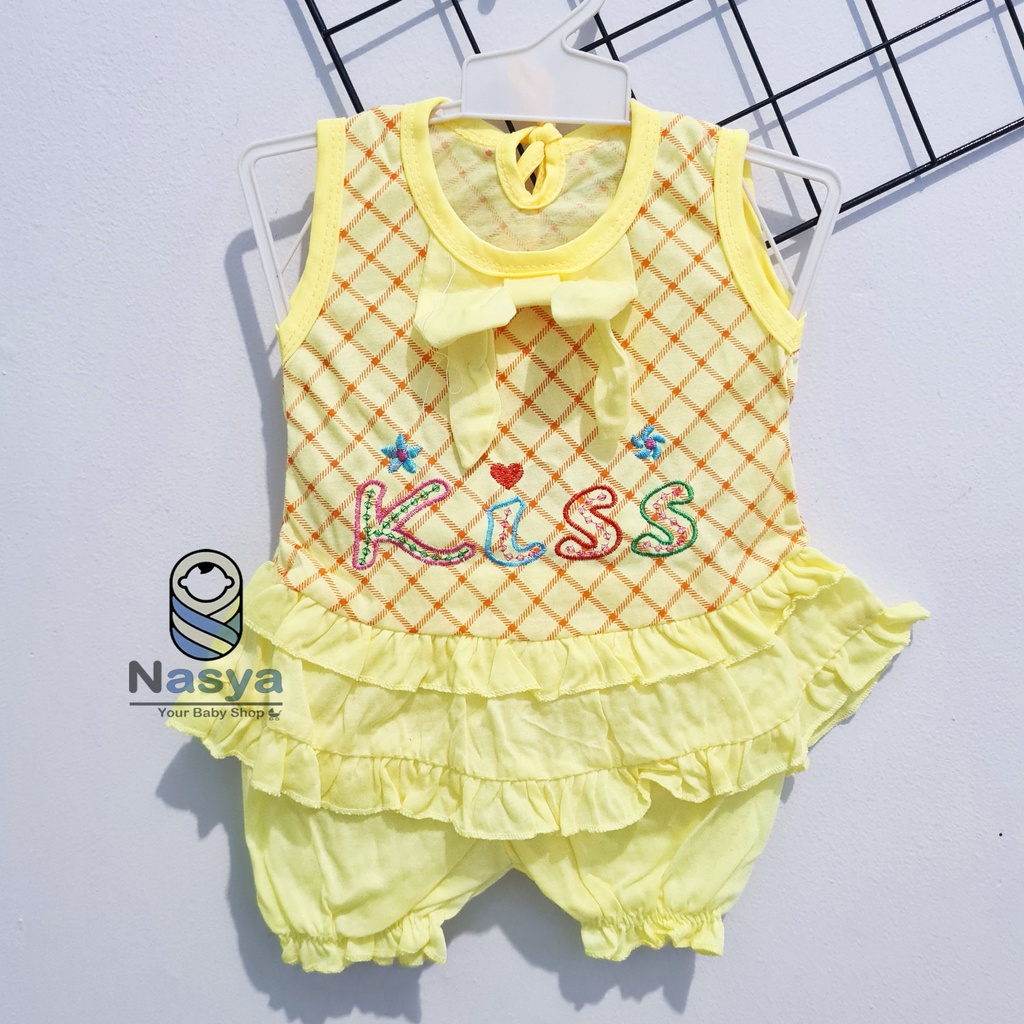 [N-066] Setelan baju dan celana pendek bayi - motif lucu