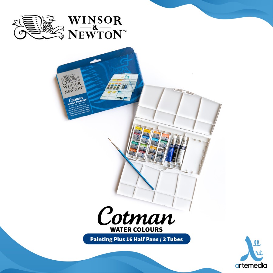 

Winsor & Newton Cotman 16 Half Pan & 3 Tube Painting Plus