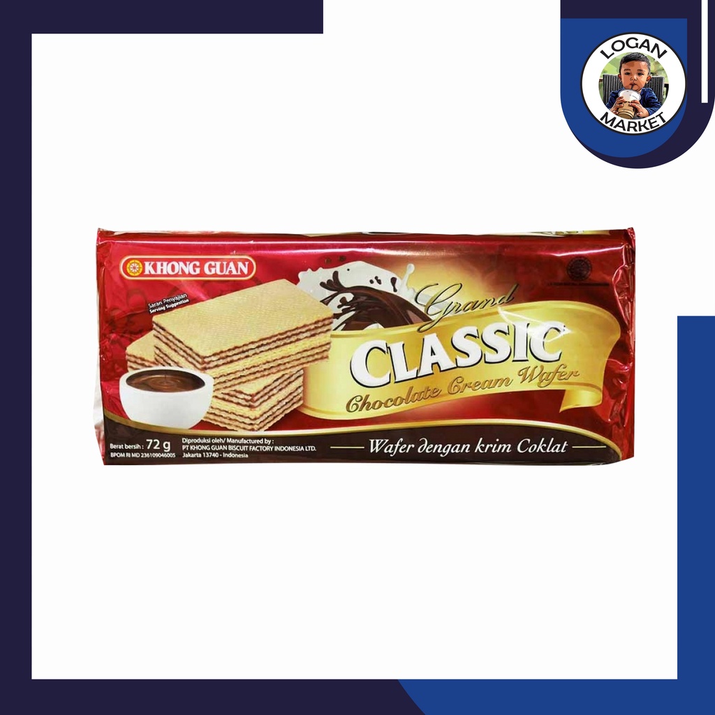 

Khong Guan Classic Wafer Chocolate 72gr 72gram 72 gram