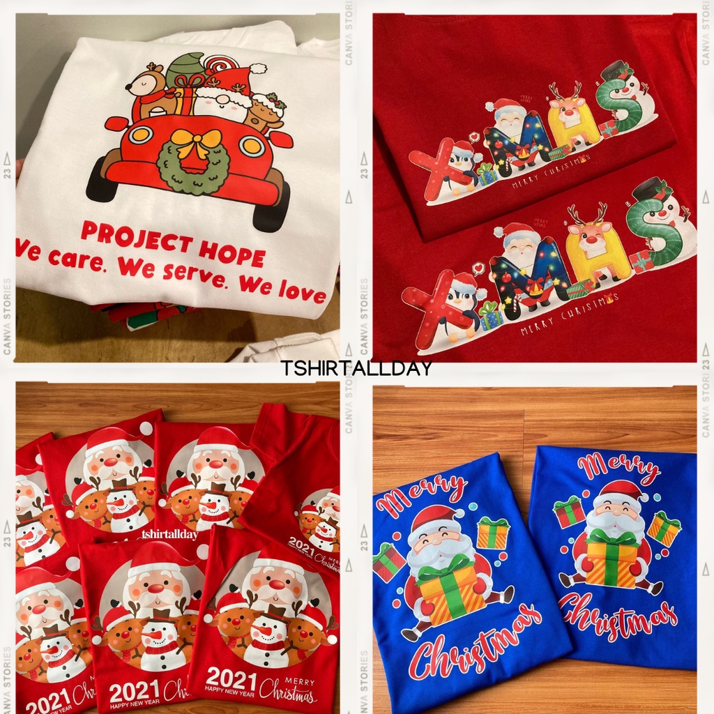 BAJU KAOS NATAL COUPLE KELUARGA ACARA CHRISTMAS HADIAH