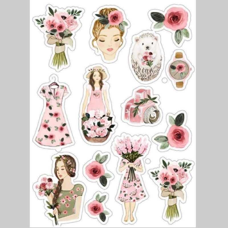 

[ COMFY ] 14 PC CUTTING STIKER AESTHETIC/ STIKER JOURNAL/STIKER DECORATIF ANTI AIR / STIKER BOX