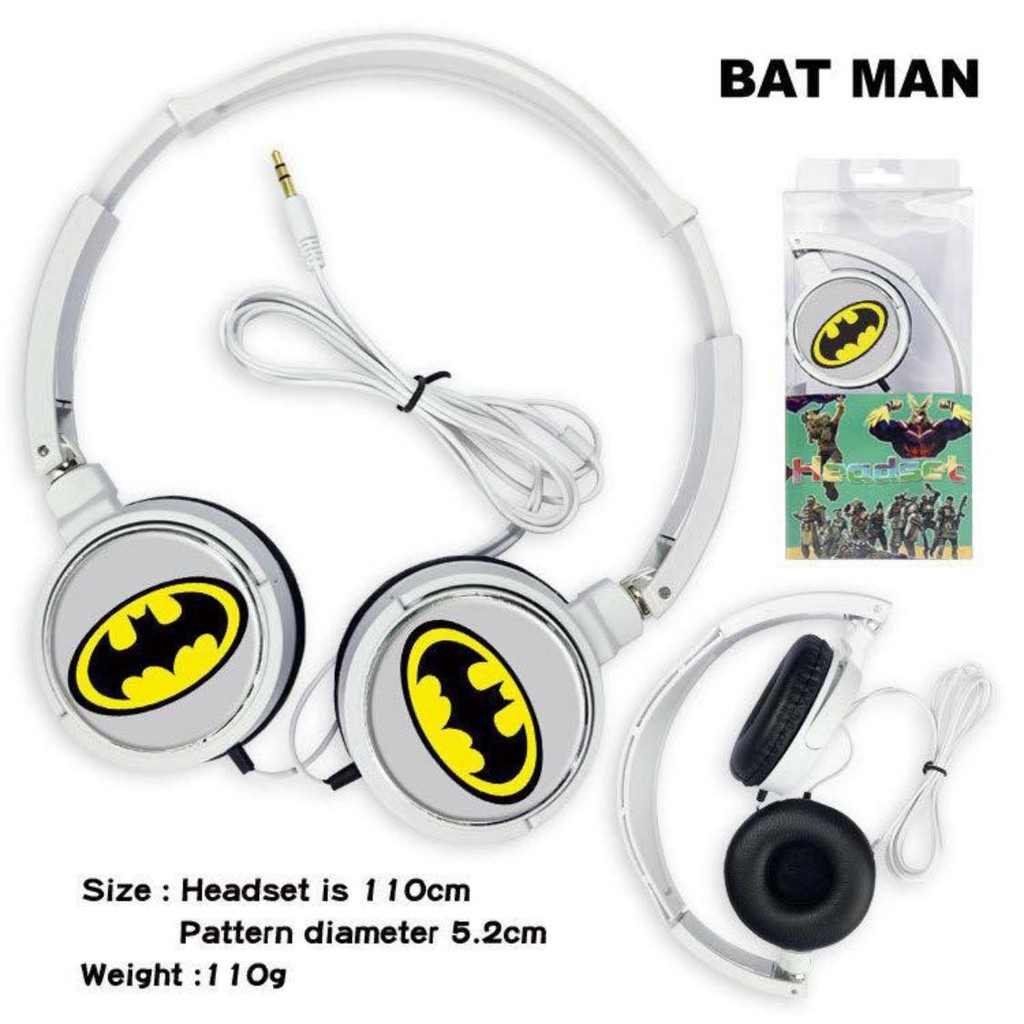 HEADSET KARAKTER / HEADPHONE AVENGER/BATMAN/NARUTO/IRONMAN/MARSMELLOW/CAPTEN AMERICA/MONSTER/VENOM