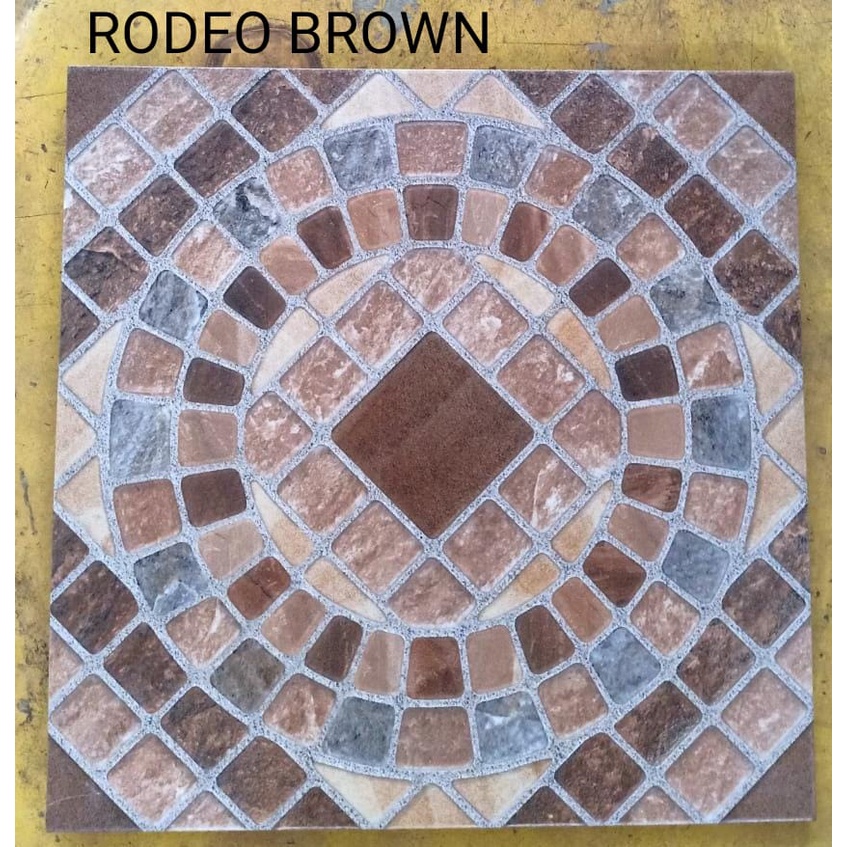 Keramik Mulia 40x40 Rodeo Brown - Kasar