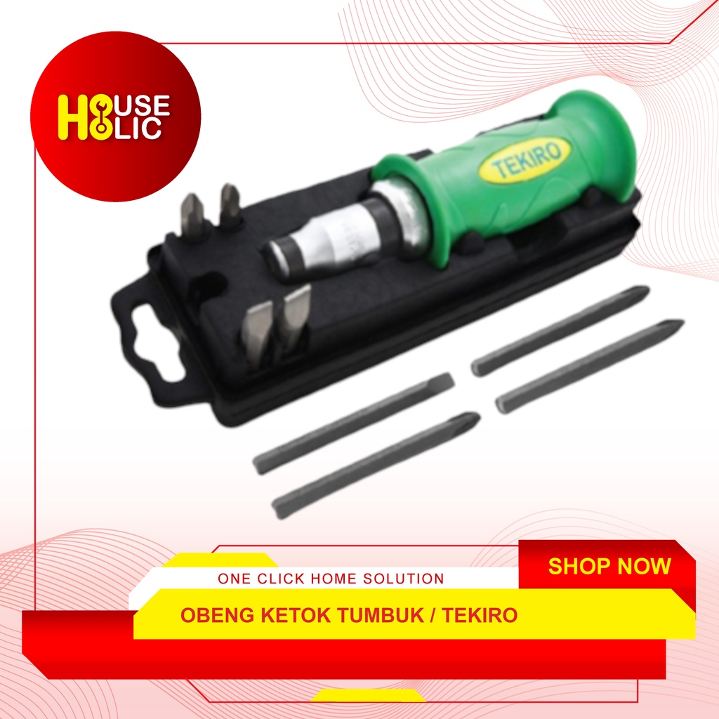TEKIRO Obeng Ketok Tumbuk Set 9 Pcs / Impact Driver Tools Drive