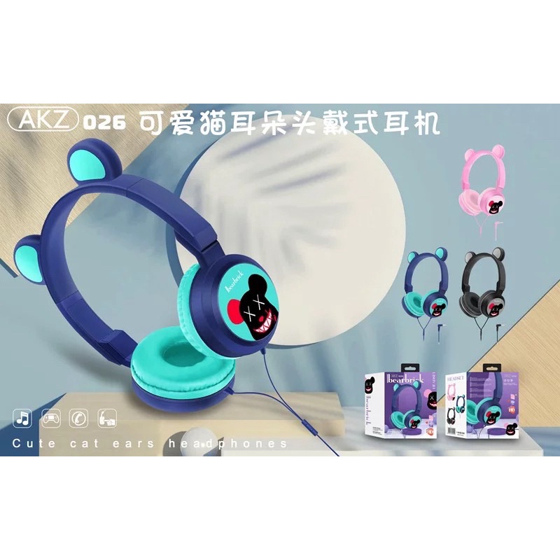 [ AKZ-026 ]Headset Gaming Telinga model AKZ-026 with microphone jack 3.5mm Headphone Gaming