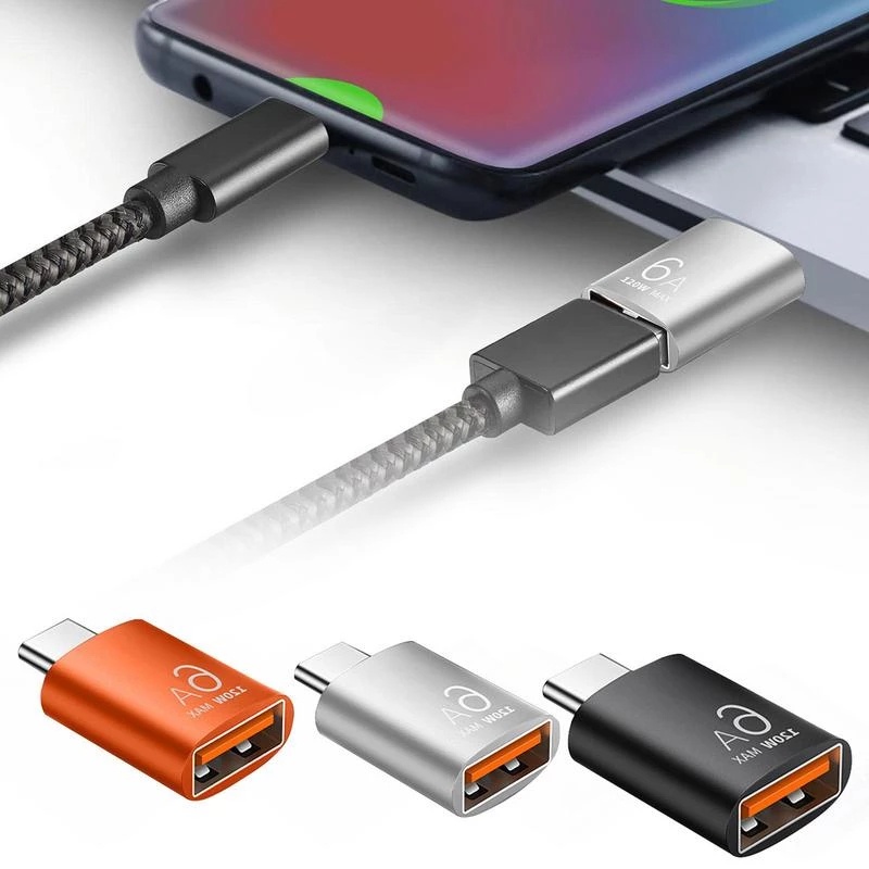 Adaptor OTG Tipe C Ke USB3.0/Konektor Dengan Indikator Untuk Handphone Kabel Data Male To Female Converter USB C Adapter