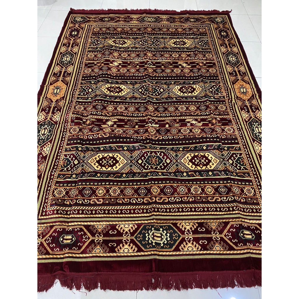 Karpet Carpet Permadani Hambal Alas Lantai Lipat Beludru Turkey Turki Jumbo 200 cm x 300 cm