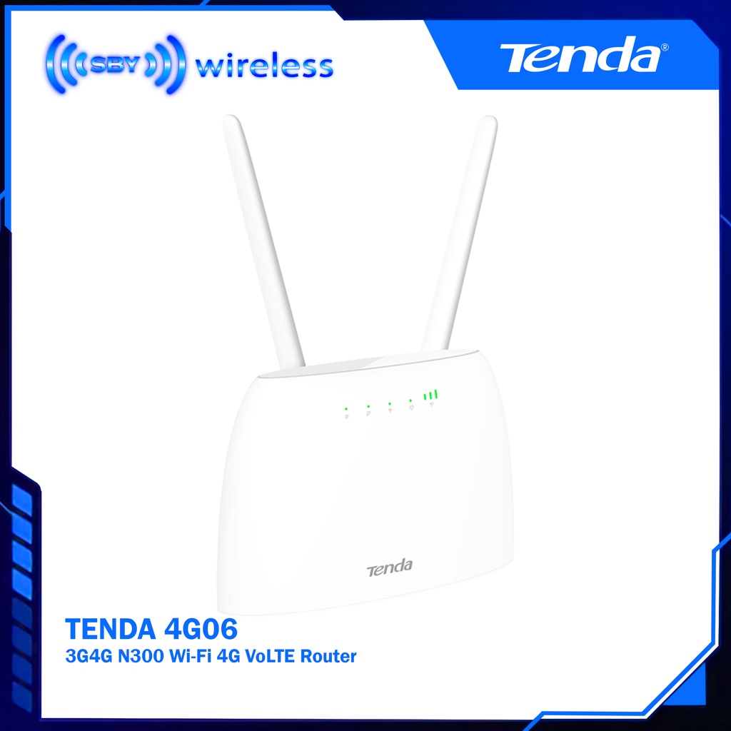 Tenda 4G06 3G/4G N300 Wi-Fi 4G VoLTE Router