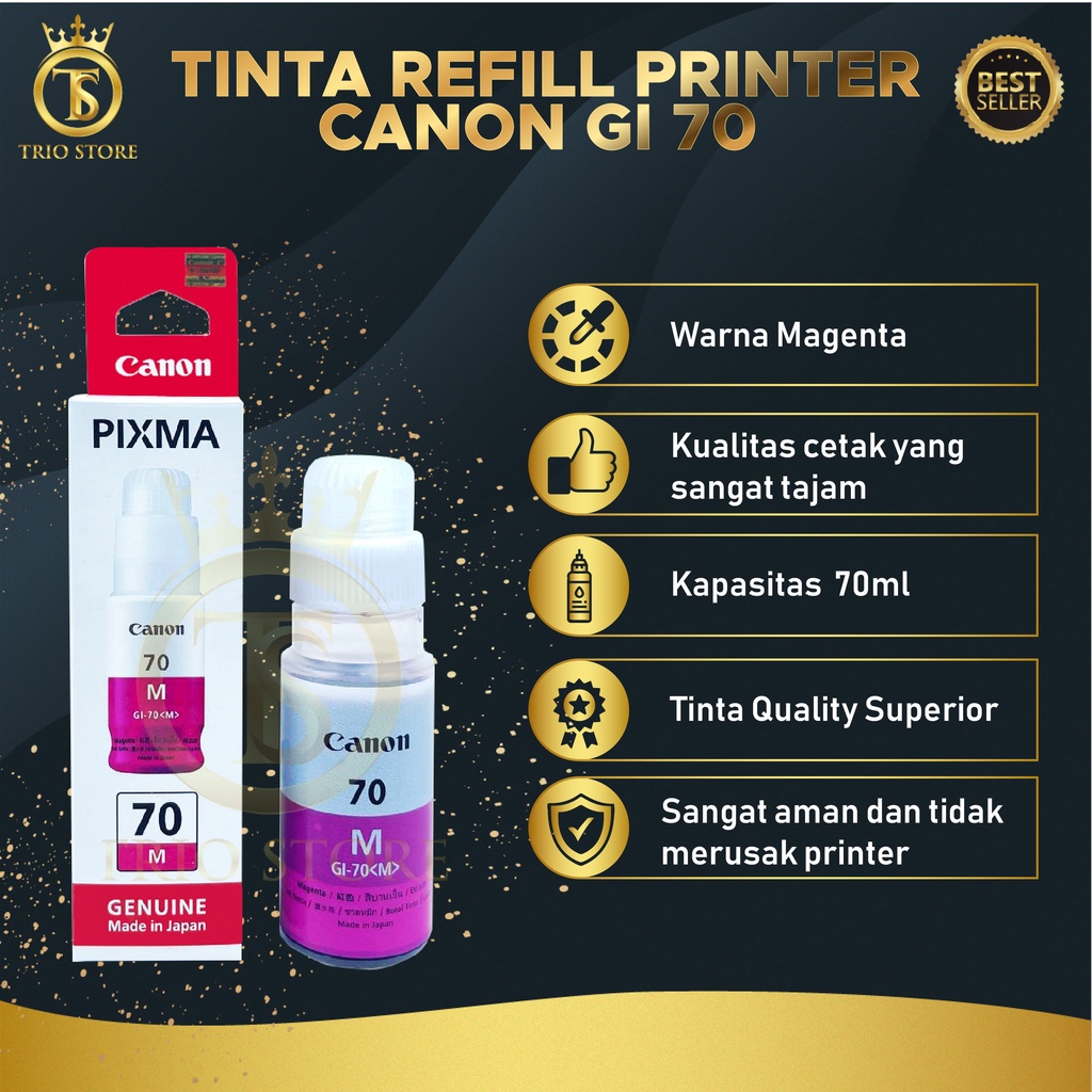 1 SET 4 PCS Tinta Canon Gi 70 For Printer G5070 G6070 G7070 GM2070 GM4070