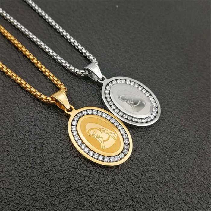 

Nemodorry Kalung Bunda Maria Mewah Cantik Titanium Kalung Cewek Katolik