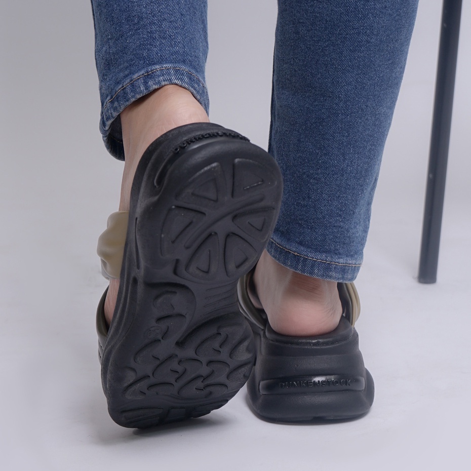 Dunkenstock ROSSA Sandal Wedges Wanita Kekinian Sendal Slop Cewek Hak Platform Casual Terbaru