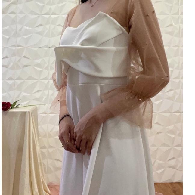 Terpercaya Aenor Cloth - Kiana Party Dress Premium Scuba Tulle Mutiara