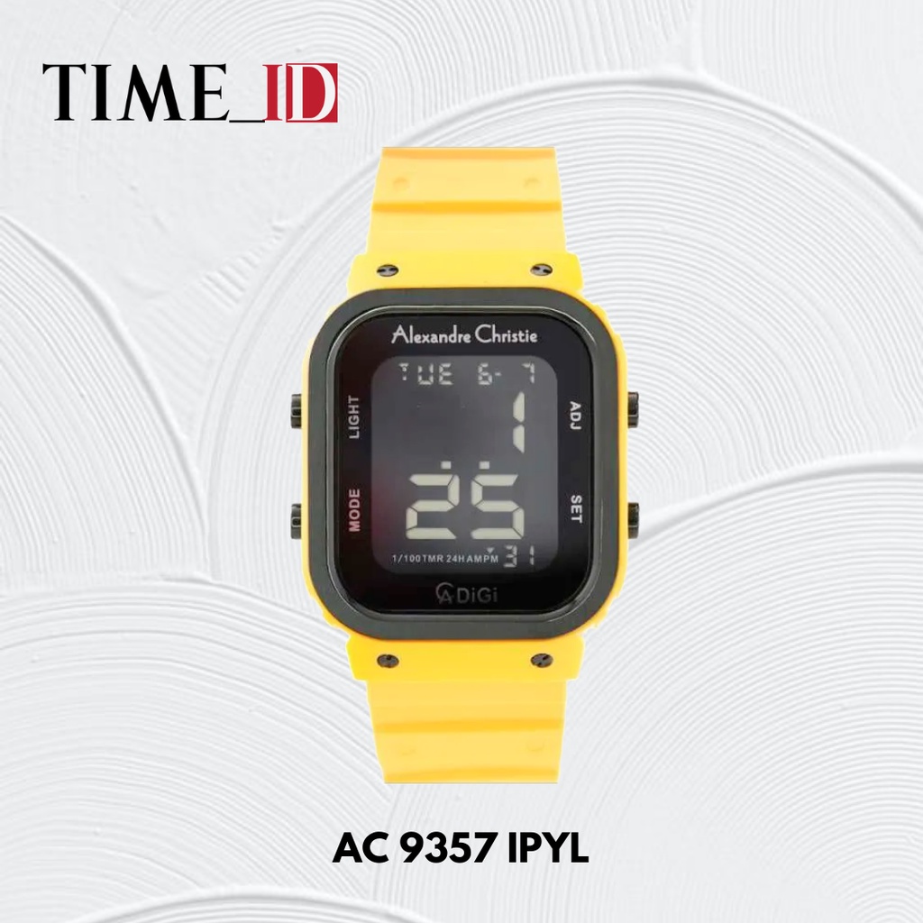 Jam Tangan Alexandre Christie AC 9357 DIGITAL YELLOW UNISEX