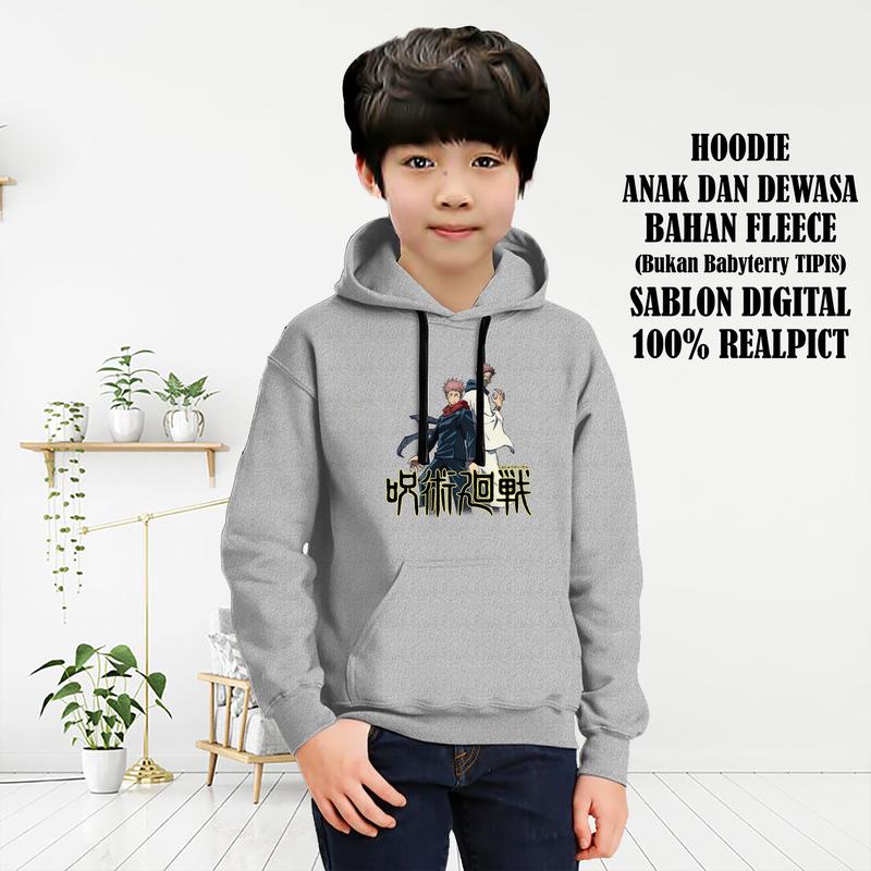 HOODIE ANAK SWEATER JUJUTSU KAISEN ITADORI YUJI UNTUK ANAK 2-10 TAHUN BISA COD KE252