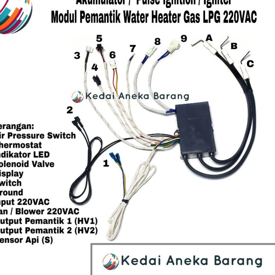 Langsung Order Module Modul Ignition Igniter Pemantik Gas LPG Water Heater 220V AC 220VAC Listrik