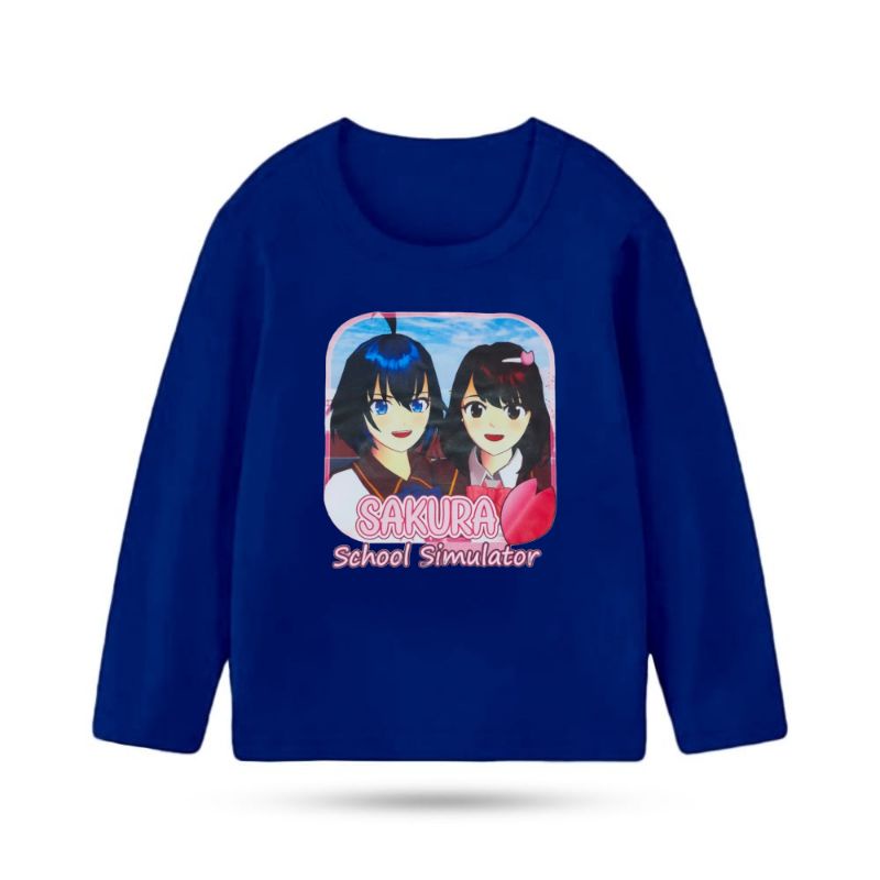 Kaos lengan panjang anak usia 1-12 tahun Sakura School Simulator Two