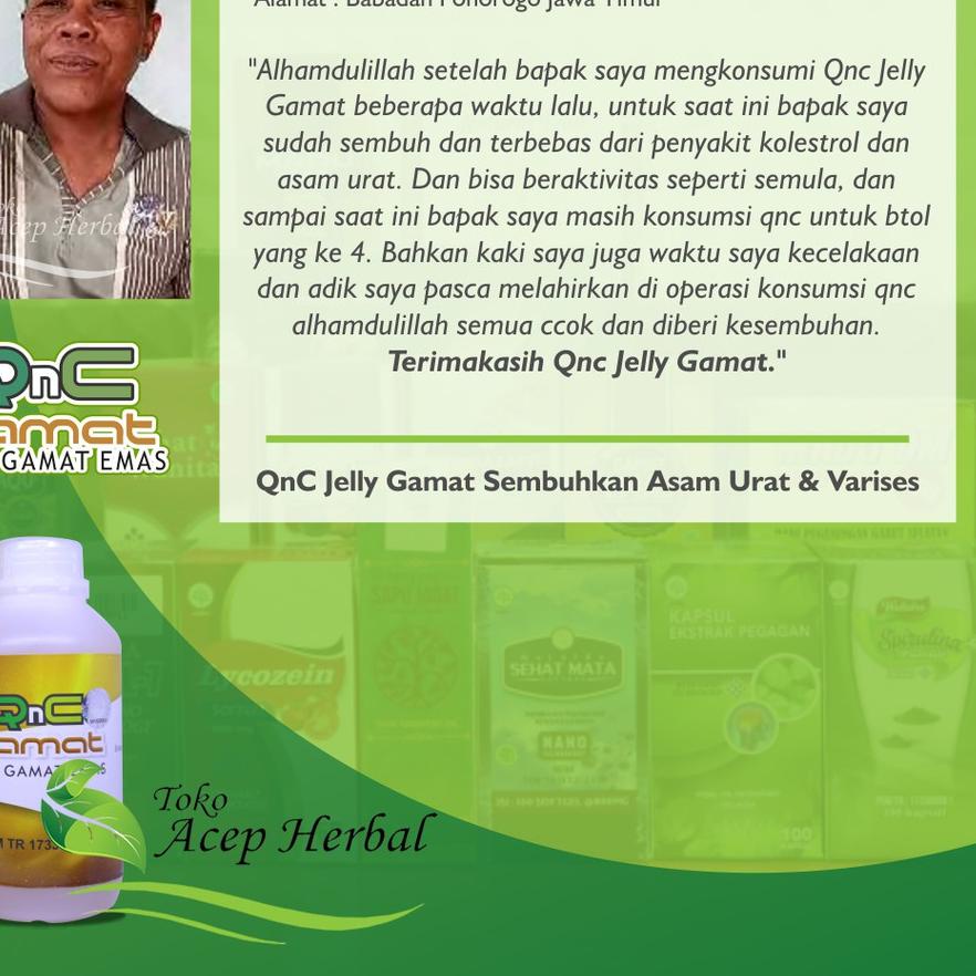 

SALE!!Obat Kolesterol dan Asam Urat Darah Tinggi Rematik QnC Jelly Gamat Ekstrak Teripang Emas Sudah BPOM dan Halal MUI|KD8