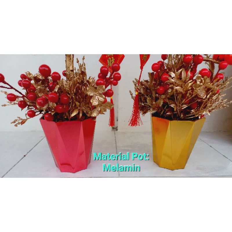 Pohon Imlek FaChaiShu Ceri Jeruk / Artificial CNY Flower / Pohon Imlek Kelinci / Hampers Imlek 2023