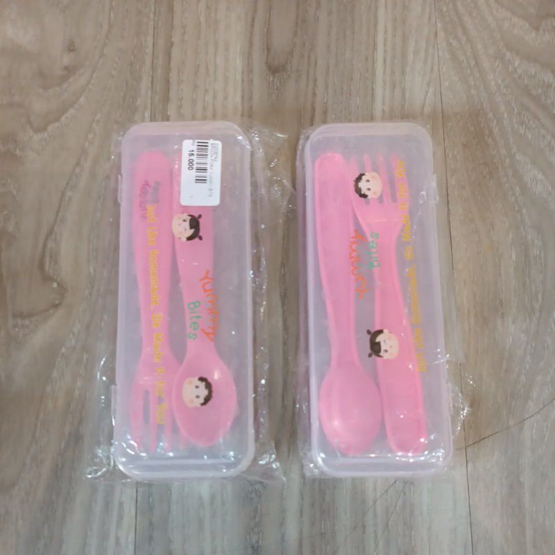 YUMMY BITES SPOON &amp; FORK SET - sendok garpu