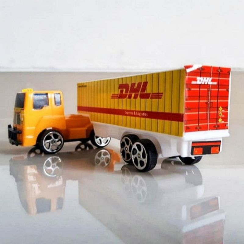 Mainan Set Truk Kontainer isi 3 - Diecast Miniatur Mobil Mobilan Box Anak Laki Cowok