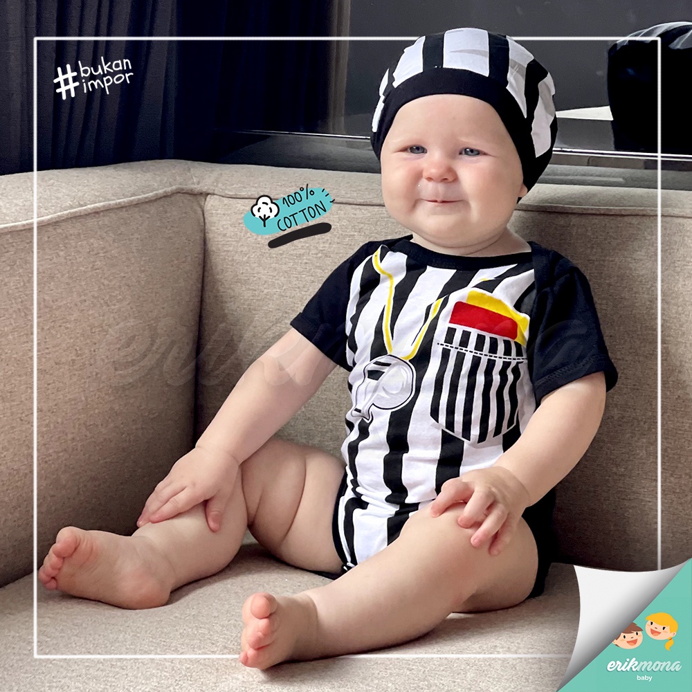 ✔️baju bayi jumper bayi ✔️ lucu model wasit / referee baby✔️