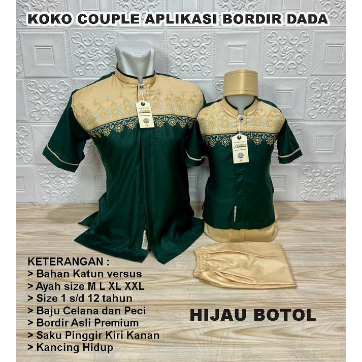 AGNINA_ Baju Koko Couple Ayah Anak Katun Model TERBARU