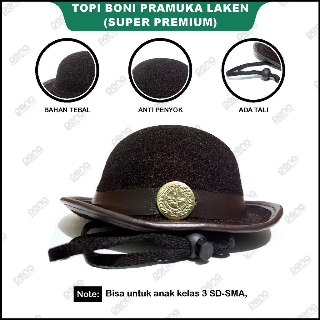 Topi Boni Pramuka Laken - Topi Pramuka Cewek