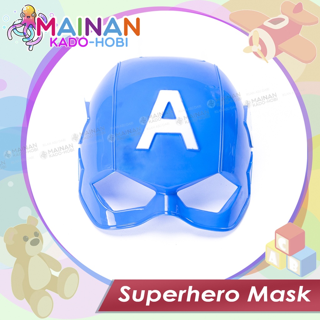 MAINAN ANAK TOPENG SUPERHERO MASK BONEKA KARAKTER CAPTAIN AMERICA