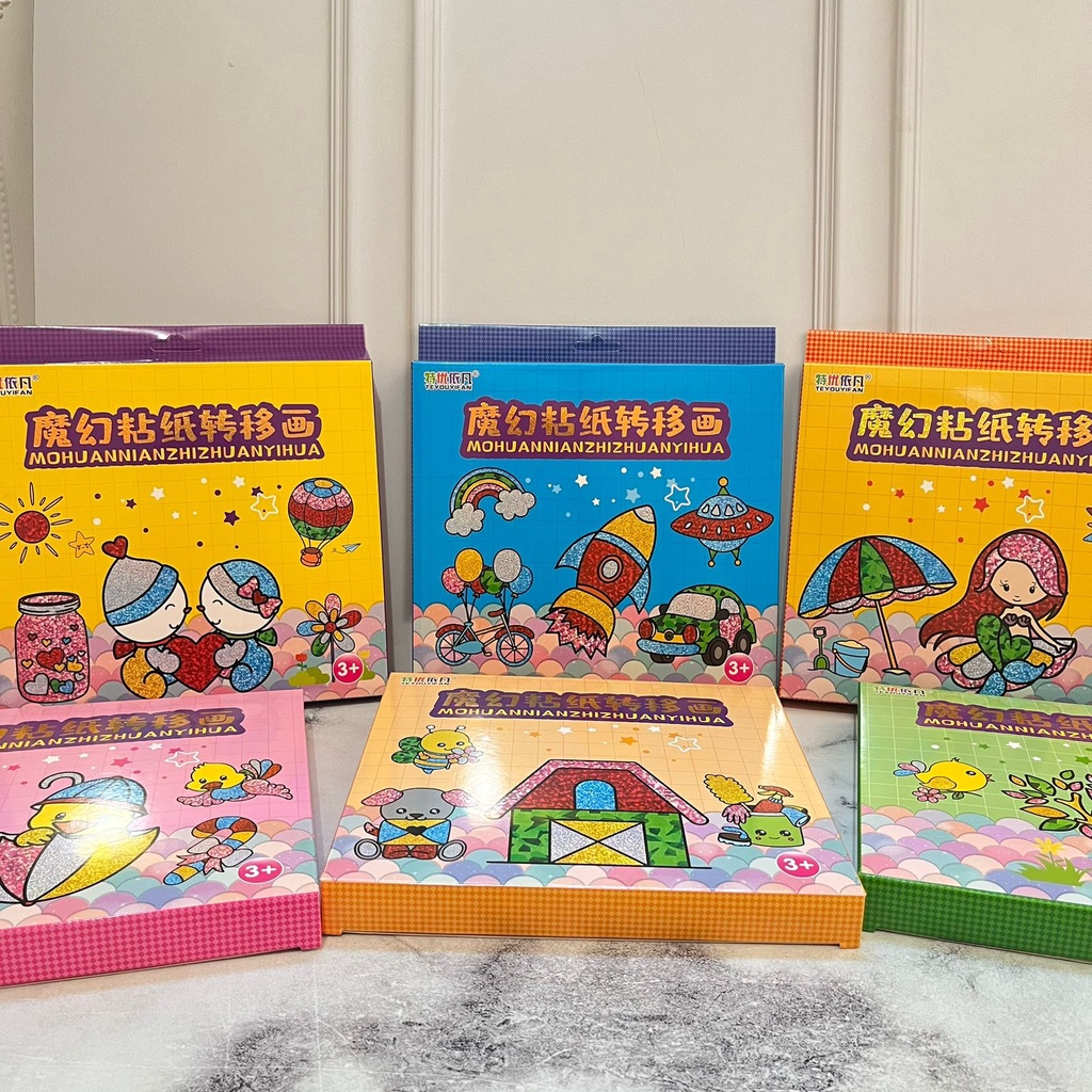 Papercraft Book 15 Lembar Kertas Glitter + 8 Kertas Gambar + 1 Stik - KERTAS ORIGAMI TEYOUYIFAN - bu