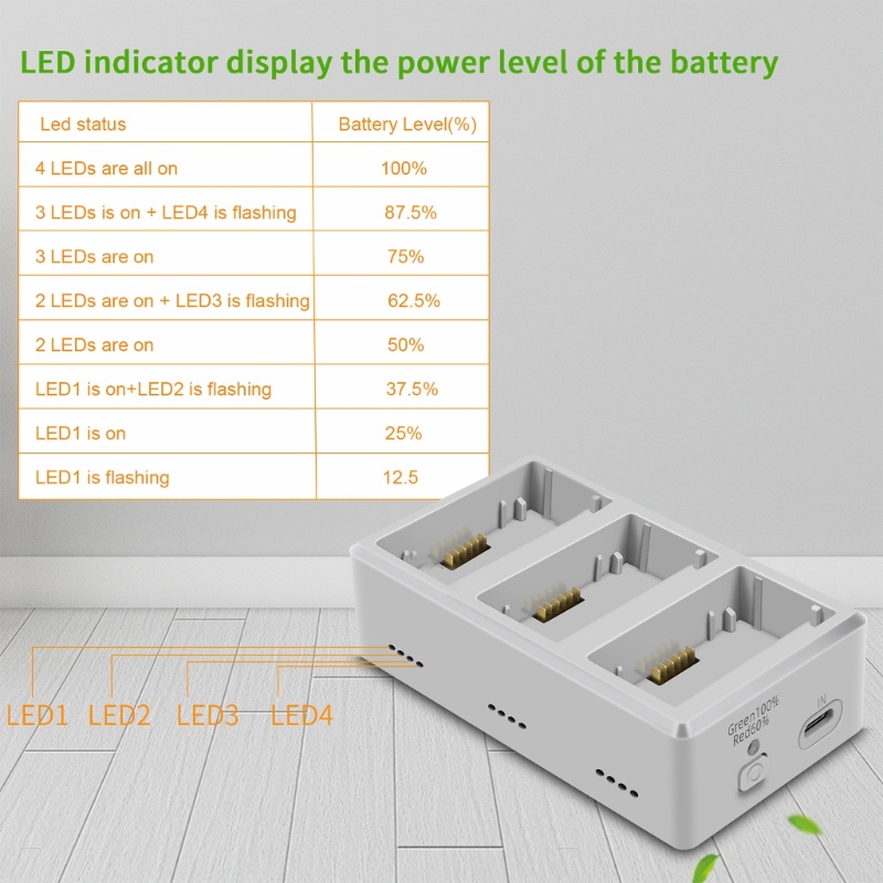 Zzz Portable Charger QC3.0 PD Fast Charging Hub Untuk Mini 3pro Flight Efektif Charger Aksesori