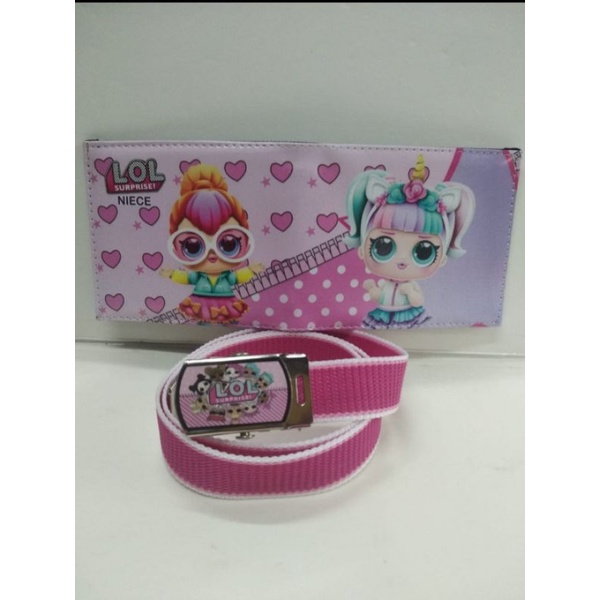 DOMPET &amp; GESPER ANAK BAHAN BAGUS WARNA CERAH