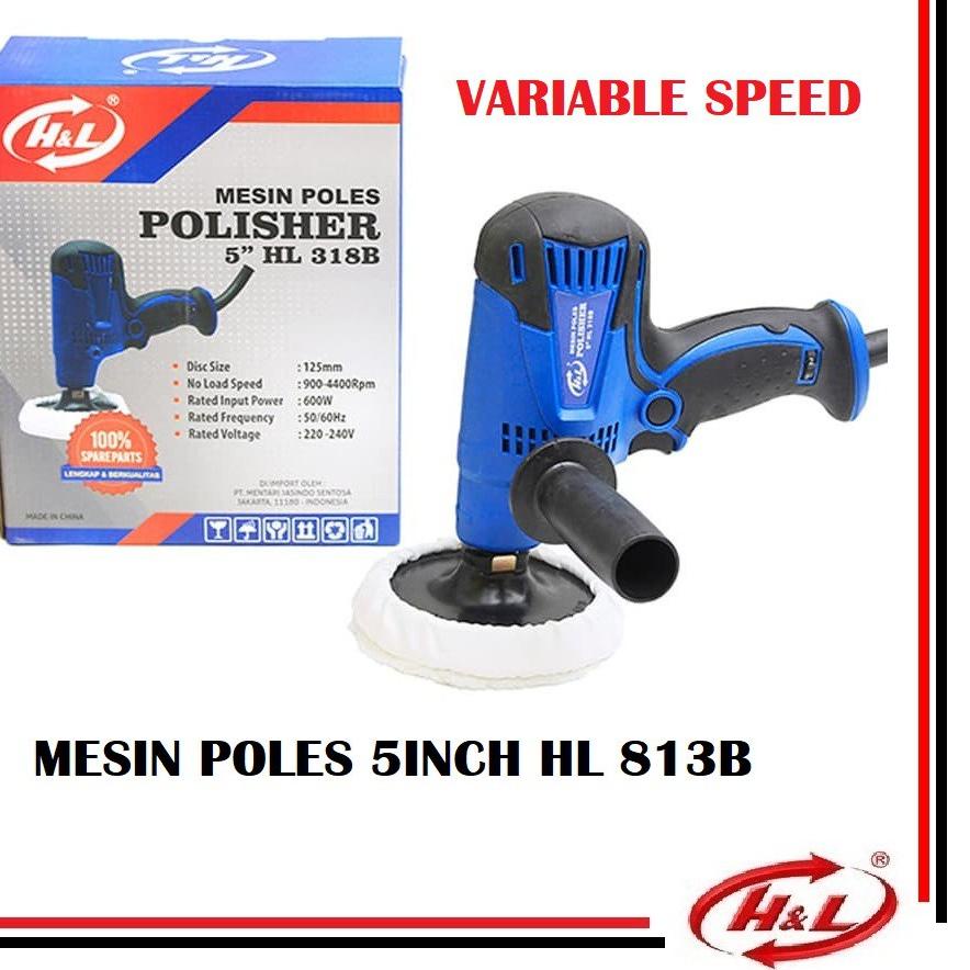 Restock Mesin Poles Mobi Mobil 5" Inch / Mesin Poliser Mobil Motor 5inch ( BENZ / HL-318 ) Variable 