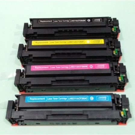 Toner Cartridge Compatible 206A Laserjet M255 M282 M283 M255dw M255nw MFP M282nw M283fdw M283cdw M283fdn W2110A W2111A W2112A W2113A COLOR PLUS CHIP