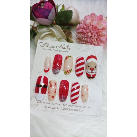 Custom Fake Nails | Kuku Palsu Premium | Kuku Palsu Murah | Kuku Natal