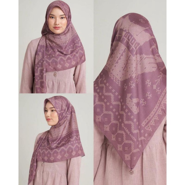 DONGSON SCARF BURGUNDY & TOFFEE RIA MIRANDA