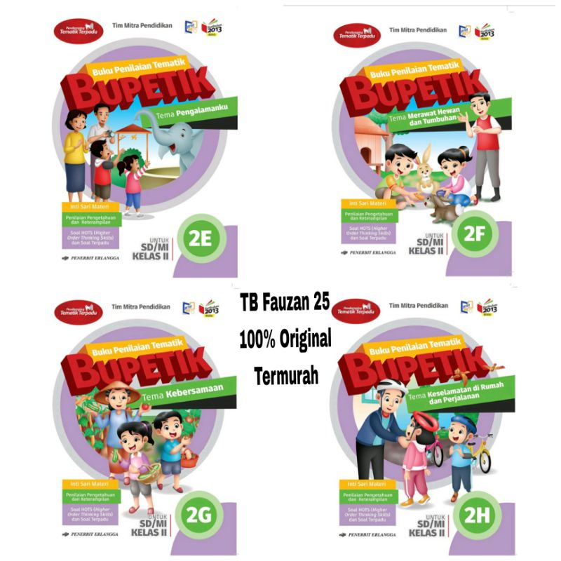 Bupetik SD/MI kelas 2 E,F,G,H Revisi Erlangga 100% Original