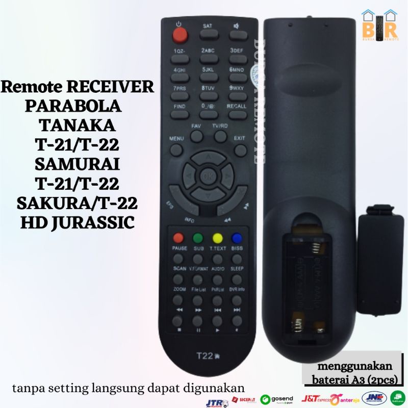 REMOTE RECEIVER PARABOLA TANAKA T21/T22 SAMURAI KOMODO MPEG4