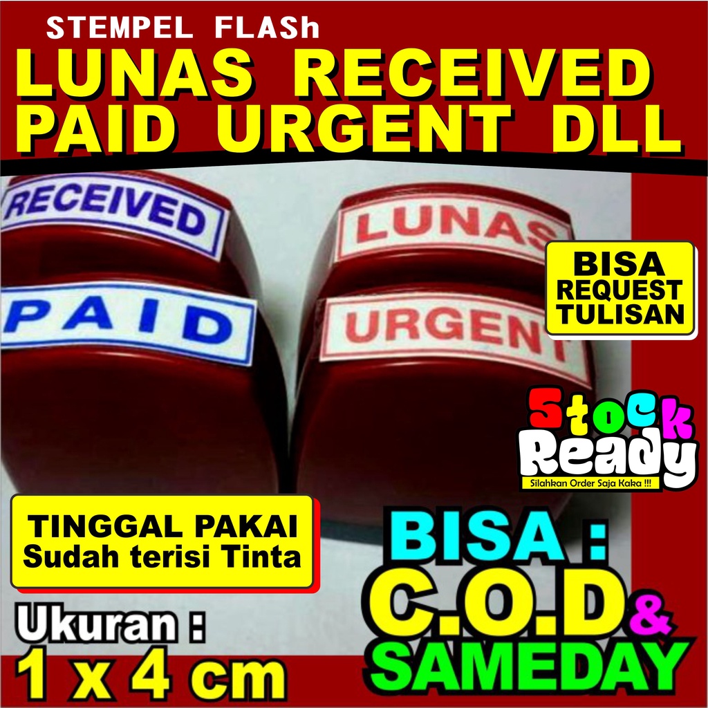 

Stempel Flash. PAID.RECEIVED.URGENT.LUNAS