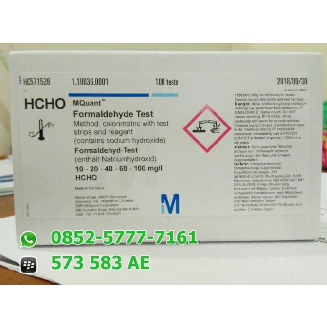Merckoquant Test Kit Formalin Kuantitatif 100 test, Merck