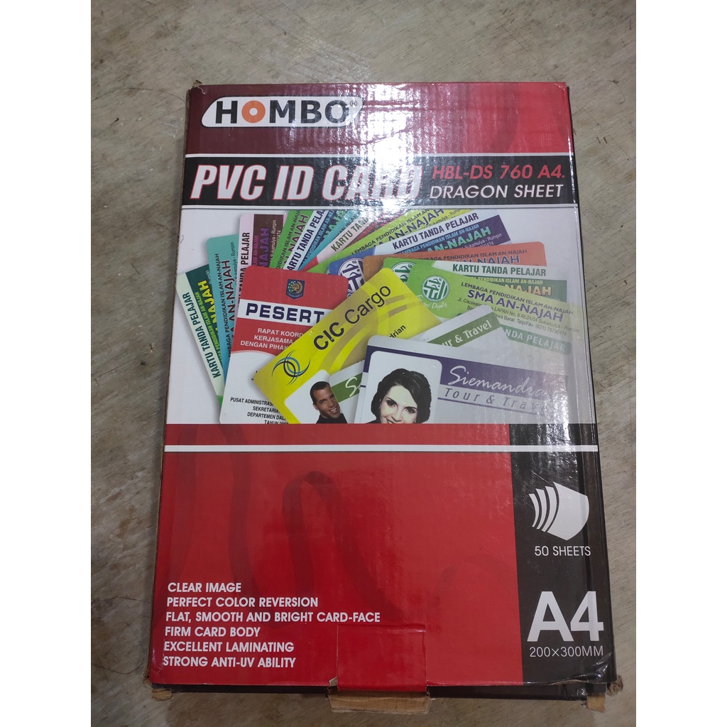 

PVC ID Card Dragon Sheet A4 Hombo