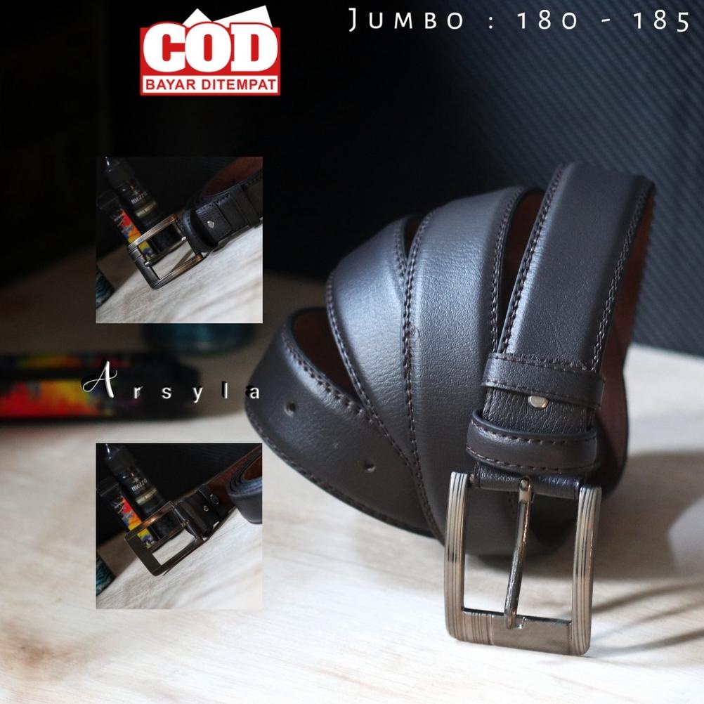 Promo  [BISA COD] JUMBO 185cm ikat pinggang pria jumbo sabuk panjang gesper cowok TERLARIS TERPERCAY