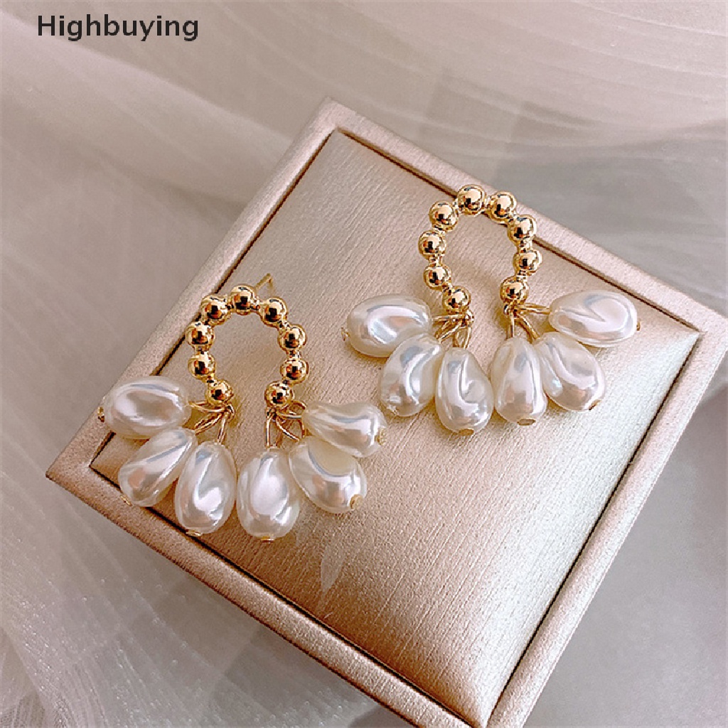 Hbid 1pasang Kepribadian Fashion Baroque Pearl Pendant Earrings Perhiasan Hadiah Pesta Untuk Wanita Glory